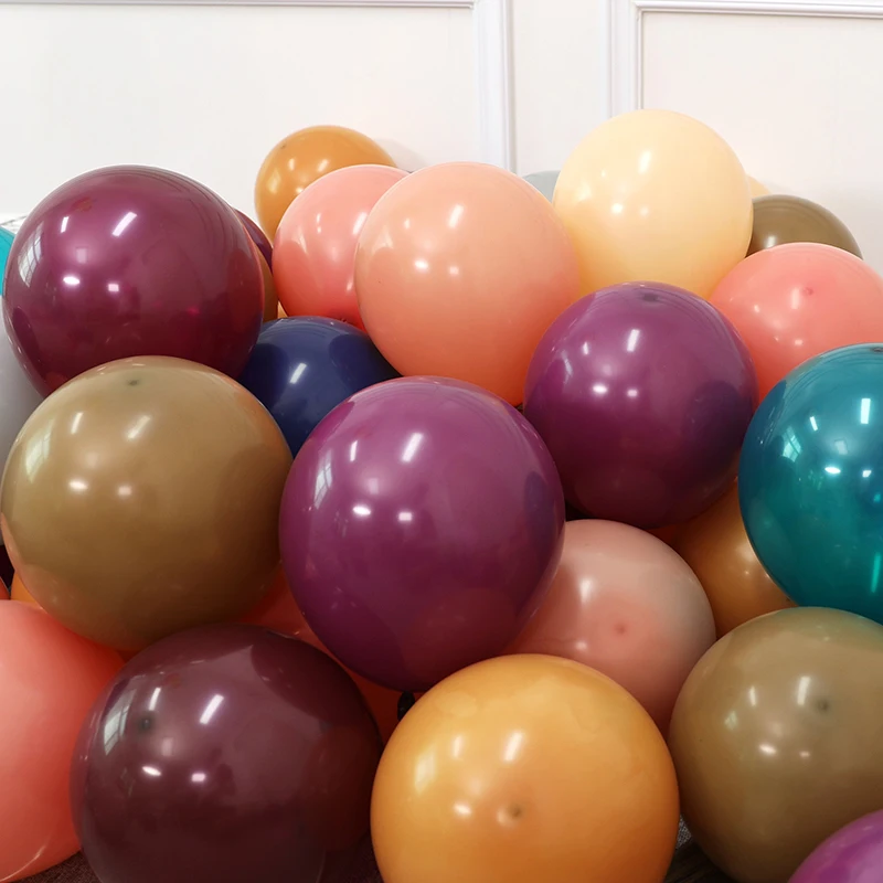 

Matte Retro Color Plus-Thick Latex Balloons Wedding Decor Birthday Party Princess Baby Shower 10pcs 12Inch Multi Color Balloon