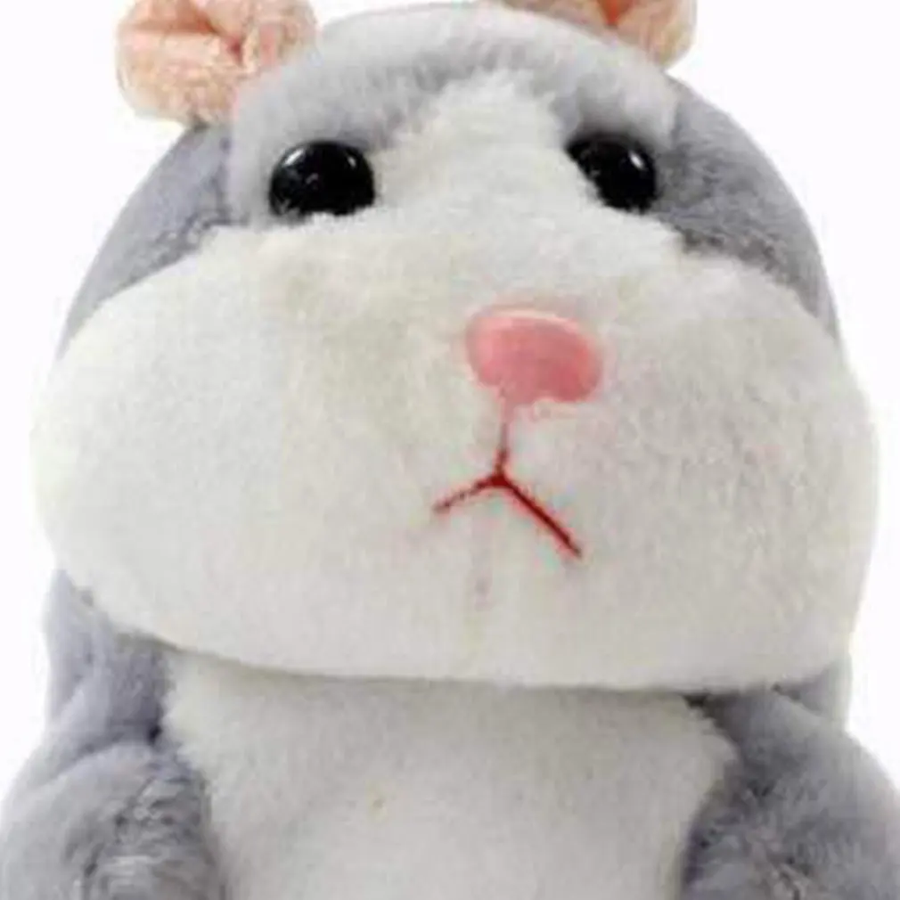 

14cm Cartoon Smart Talking Walking Plush Toy Cute Santa Little Hamster Doll Electric Children's Plush Toy