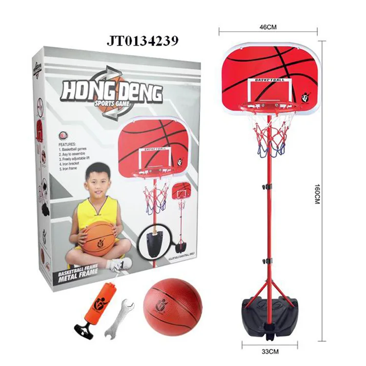 

Adult Household Shooting Frame Wholesale 1.6 M Adjustable Tripod with Universal Wheel Iron Ring Iron Basketball Stand