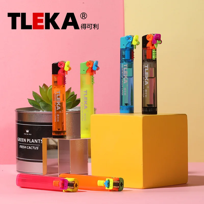 

2020 MIni TLEKA Lighter Gas Free Fire Lighter Windproof Butane Grinding Wheel Ignite Inflatable Lighter Men Gift Dropshipping