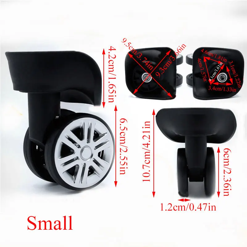 1 Pair DIY Replacement Luggage Wheels for suitcases Repair Hand Spinner Caster Wheels Parts Trolley Rubber Trunk Wheel Black Hot
