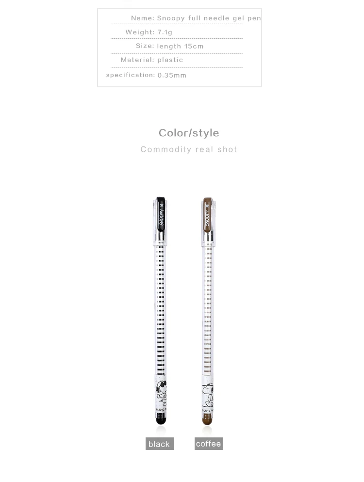 12pcs/set Cute cartoon Gel Pen 0.35mm Black Ink Neutral Pen Kawaii Korean Stationery for student writing bullet journal supplies