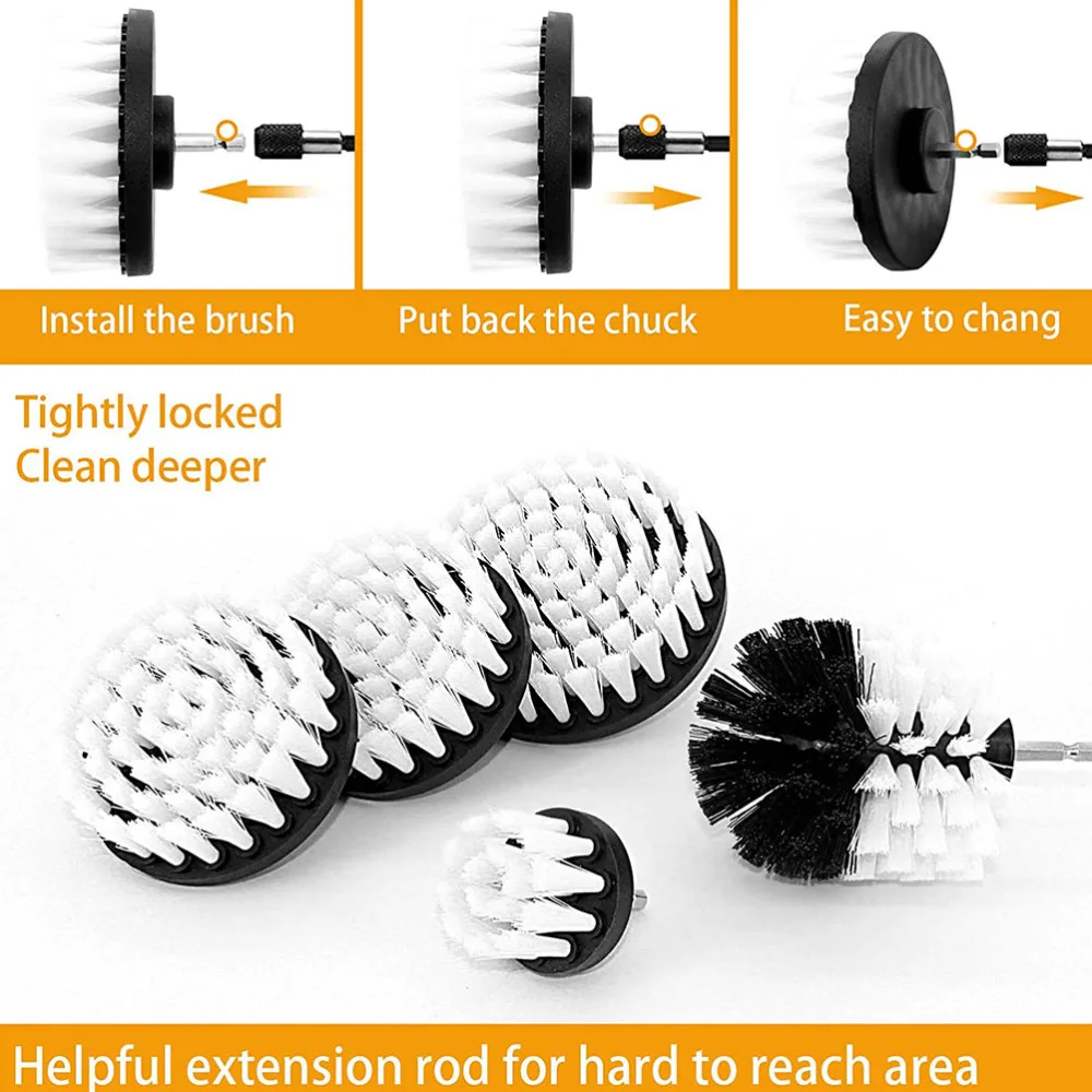 

1 Set/5pcs Electric Cleaning Brushes Electric Drill Cleaning Brush Attachment