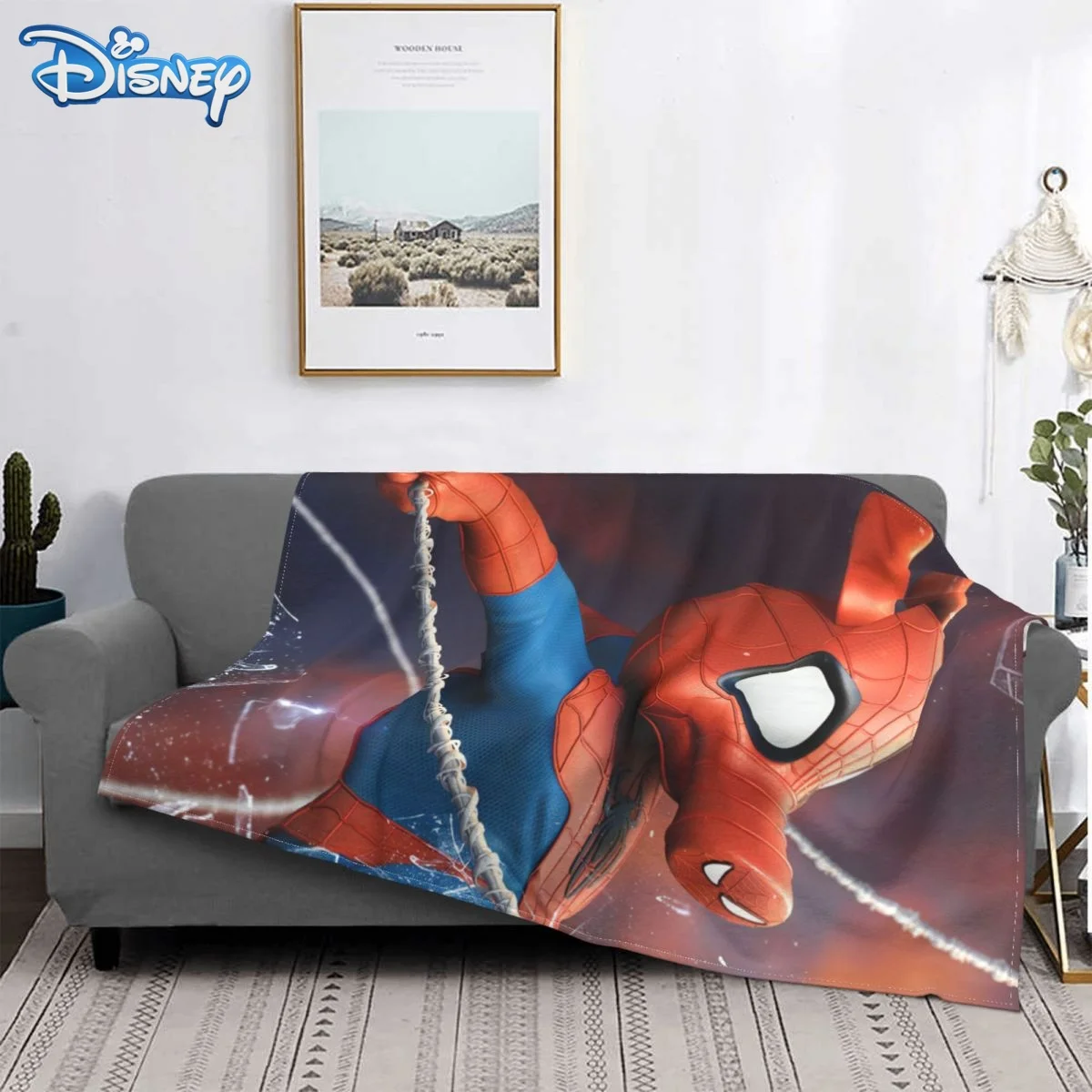 

Disney Marvrl The Avengers Blankets Spider-Man Plush Warm flannel Winter Blanket Bedspread on the bed Plaid Sofa Bed Cover plaid