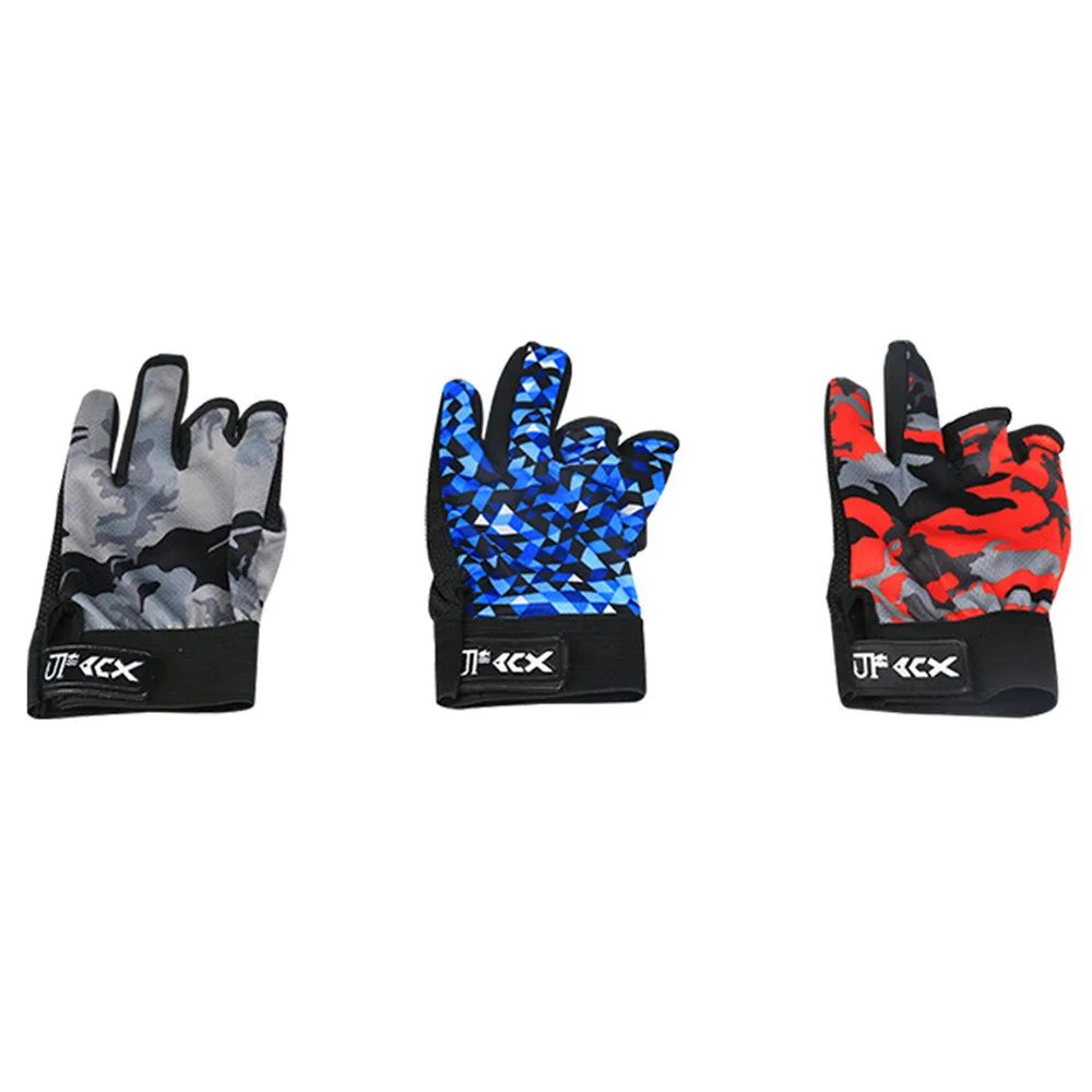 Мужские рыболовные перчатки дышащие с 3 пальцами противоскользящие для морской