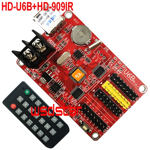 HD U6B + 909IR IR светодиодный контроллер с дистанционным управлением 1 * HUB08 & 3 HUB12 1024*48