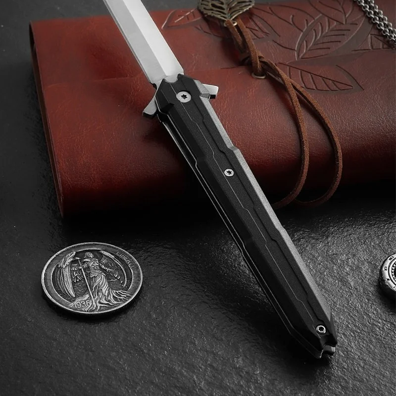 Стальной складной карманный нож D2 портативный Походный для самообороны мини-нож