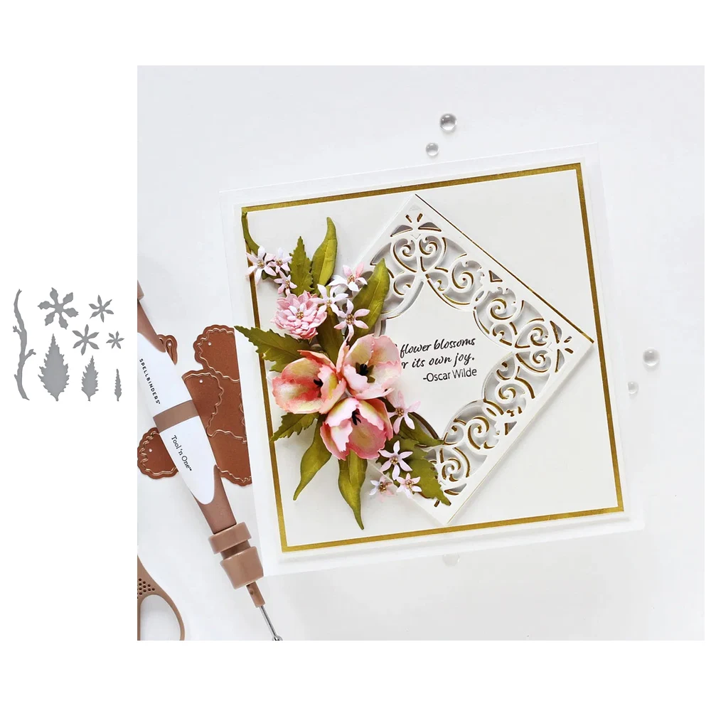 

Украшение в виде лепестков цветов с надписью "Merry Christmas" и "Metal", праздничные пресс-формы для рукоделия, бумажная поздравительная открытка, скр...