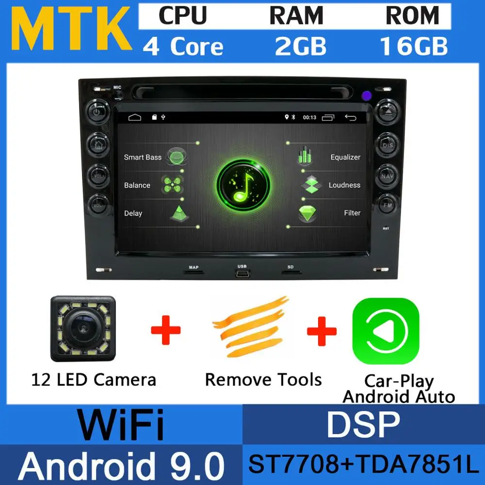 MTK-Carplay 5 USB порт PX6/Восьмиядерный Android 9,0 автомобильный dvd-плеер для Renault Megane 2 ii 2003-2010 Автомобильный gps Радио DSP Android авто мультимедиа - Цвет: MTK-Carplay