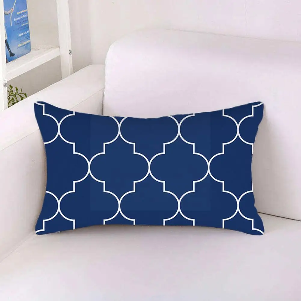 

Geometric Fashion Simple Pillowcase Rectangular Sofa Cushion Cushion Cushion Home Lumbar Decorative Pillow Q9w3