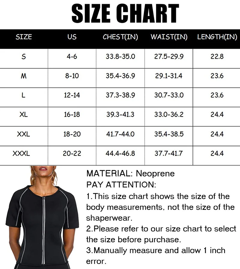 

Twinso Thermal Shirts Women Neoprene Sauna Sweater Waist Trainer Slimming Body Shaper Sports Top Zipper Blouse Jacket Shapewear