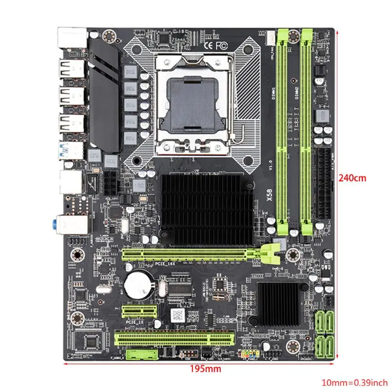 X58 материнская плата LGA 1366 i7 5675 DDR3 материнская плата LGA1366 материнская плата 1366PIN Поддержка rec 32 Гб SB3.0 для компьютера