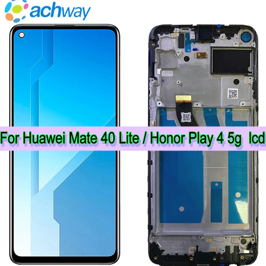 

ЖК-дисплей для Huawei Honor Play 4 с дигитайзером, сенсорный экран в сборе с рамкой для Huawei Mate 40 Lite, Honor Play 4 LCD