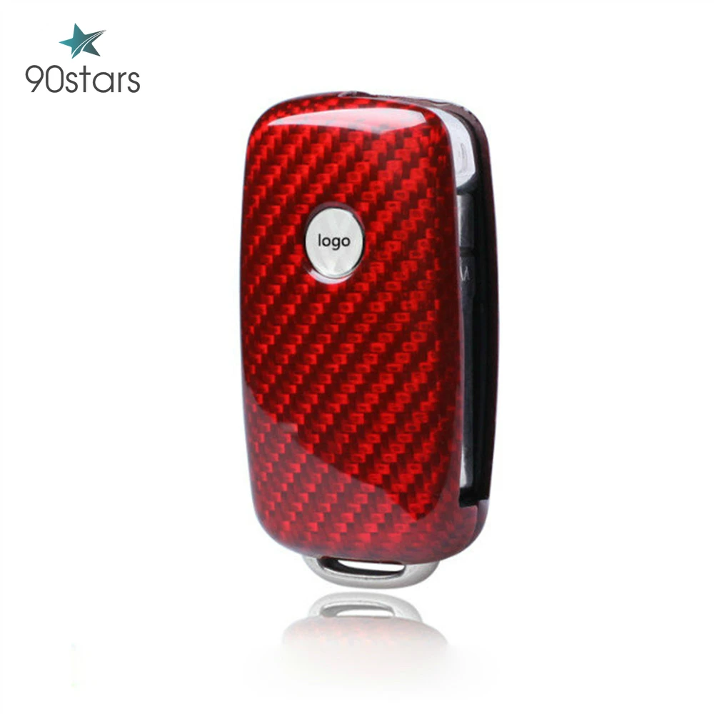 Углеродное волокно чехол ключа дистанционного управления автомобилем для VW Golf