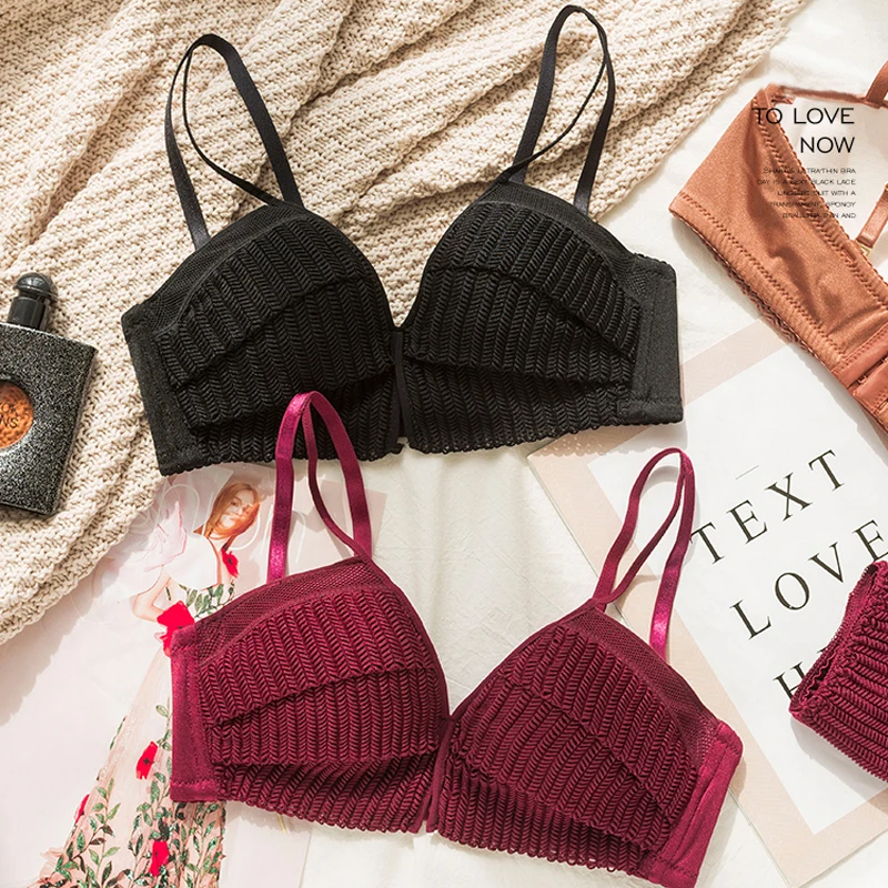 Женское нижнее белье с пуш апом Wasteheart модный зеленый и красный бюстгальтер