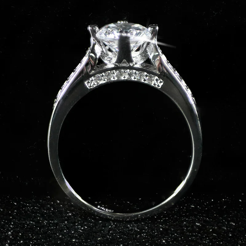 Оригинальный 925 стерлингового серебра обручальное кольцо для женщин кубического