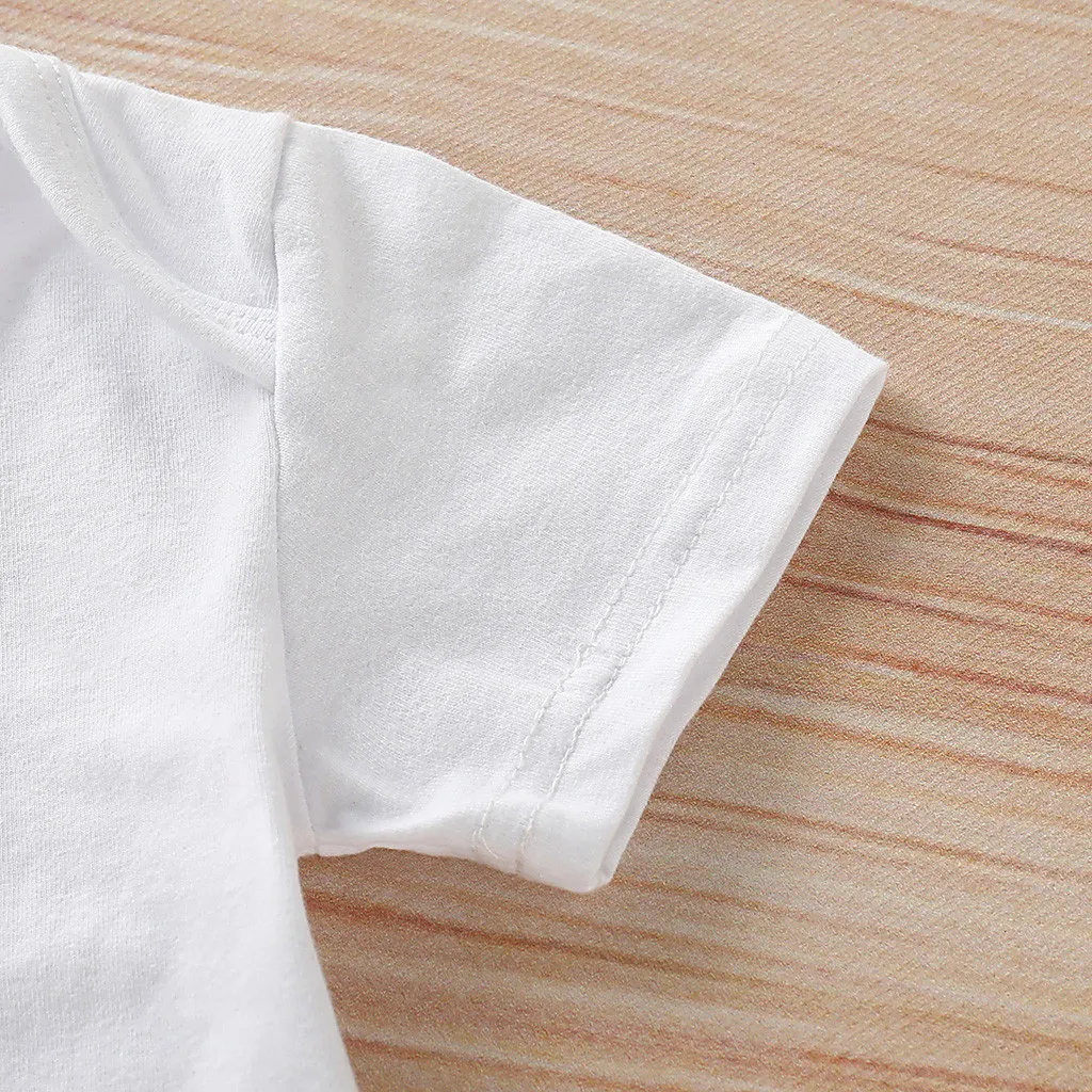 Одежда для маленьких мальчиков костюм с короткими рукавами и принтом