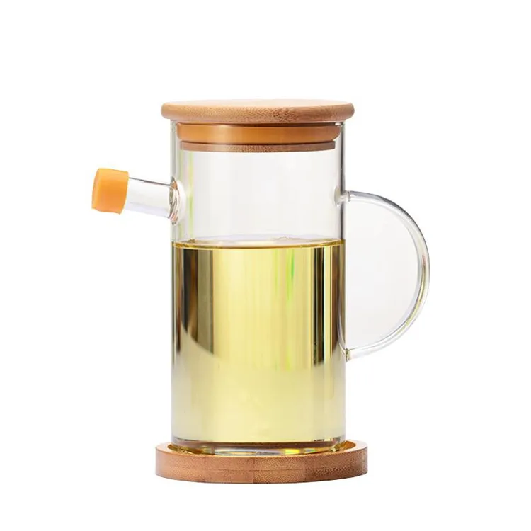 Стеклянная бутылка для масла японская герметичная масляная емкость уксуса дома