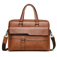mens pu business bag tote bags retro messenger bag multi pocket briefcase for men cross body shoulder bags messenger bag