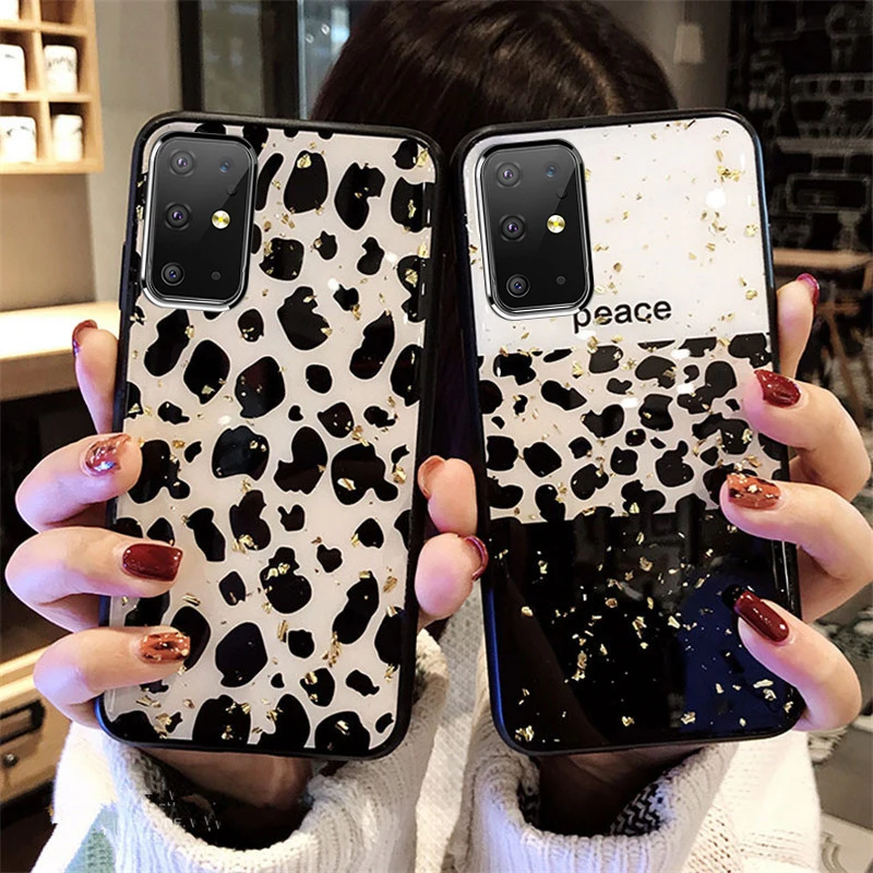 Блестящие леопардовые чехлы из золотой фольги для телефонов huawei Honor 9X Premium 7X 20 Pro 30s