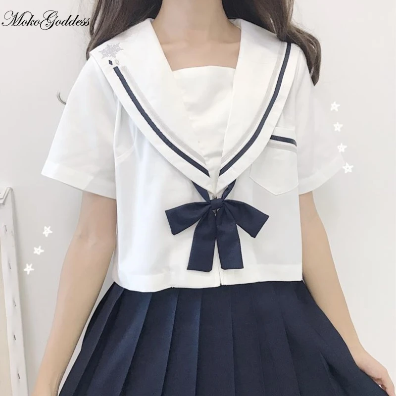 Кавайная форма JK для девочек японские корейские Топы + юбка галстук школьная