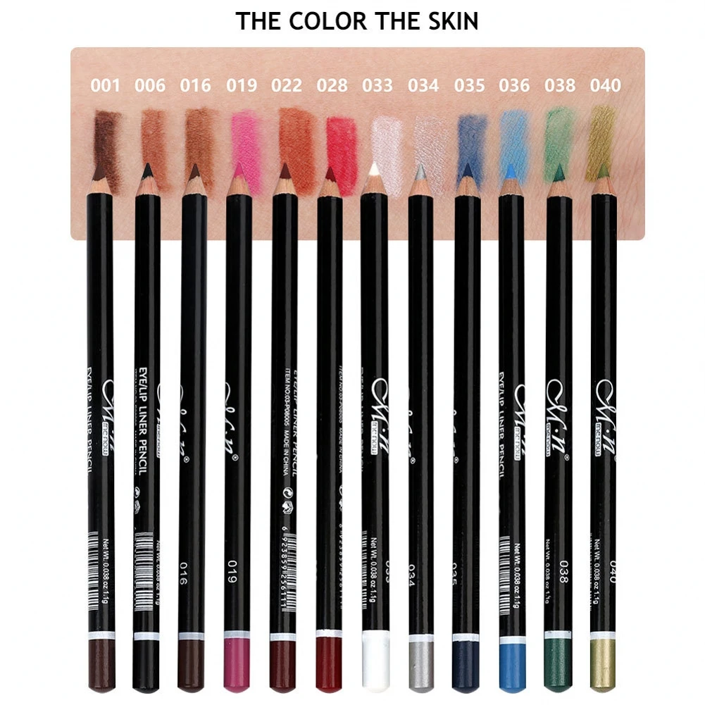 

12 Pcs/Set Waterproof Eye Pencil Makeup Pen Eyeliner Eye Pencil Waterproof Beauty Pen Eyeliner Eye Liner Pen Cosmetics
