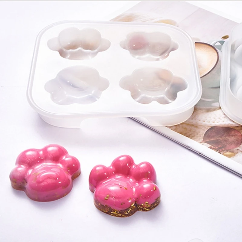 

Crystal Epoxy Resin Mold 4 Cavity Claw Cake Baking Casting Silicone Mould MXME