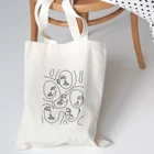 Женская тканевая сумка-тоут, повседневная сумка на плечо с принтом в Корейском стиле