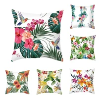 cheer bows scandinavian style green plant print pillowcase for living room decoration cushions cover pillow case 4545cm 1pc