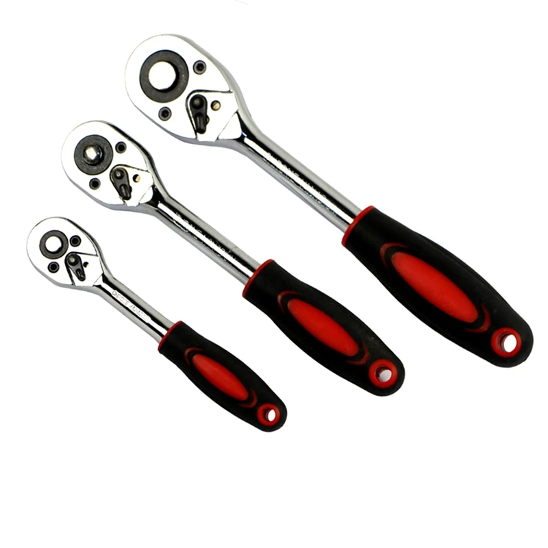 Автомобильный ремонтный Трещоточный гаечный ключ хромированная ванадиевая