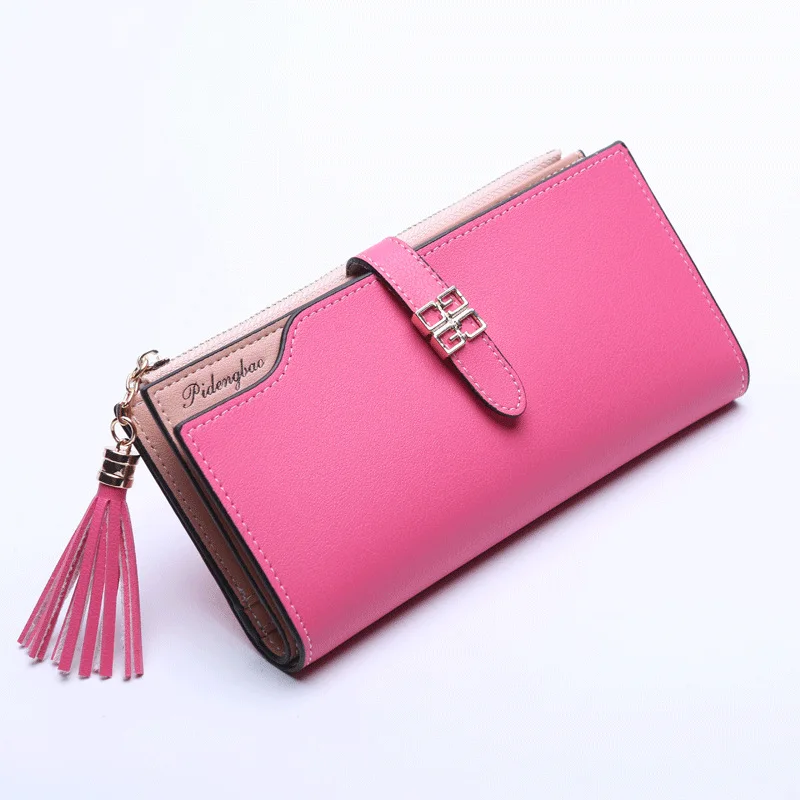Новый женский длинный кошелек модная Большая вместительная сумочка с пряжкой