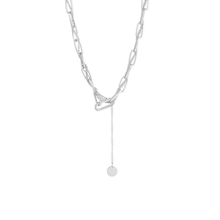 

Fashion necklace with multi-layer collarbone kettingen voor vrouwen chain collier ras de cou femme cadena hombre