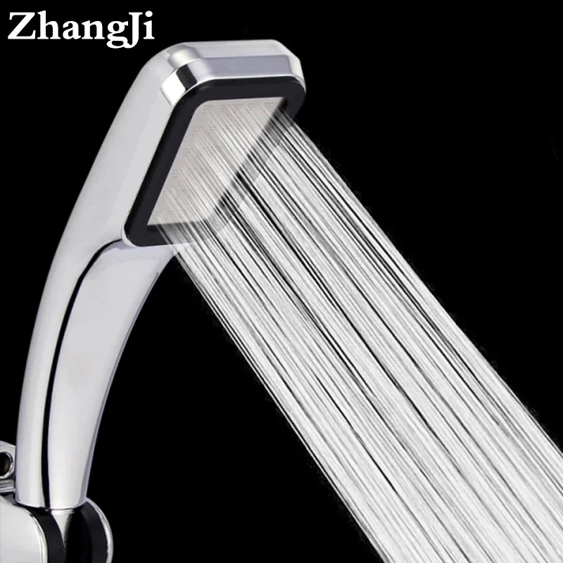 ZhangJi Hot Sale 300 Holes High Pressure Shower Head Water Saving Flow With Chrome ABS Rain spray Nozzle bathroom accessories