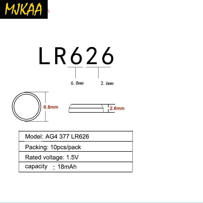 20 штук упак. AG4 377A 377 LR626 SR626SW SR66 LR66 батарея монетного типа для часов | Электроника