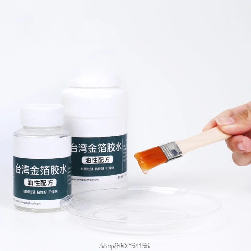 

100g Gilding Glue Gold Leaf Foil Oil-based And Glue Thinner for Metal Foil Sheets Arts N06 20 Dropship