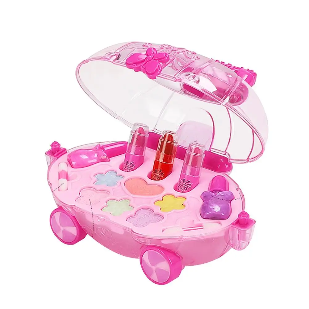 

Ролевые игры, набор для девочек, безопасные нетоксичные косметические игрушки с футляром для переноски, макияж принцессы, ролевые Игрушки д...