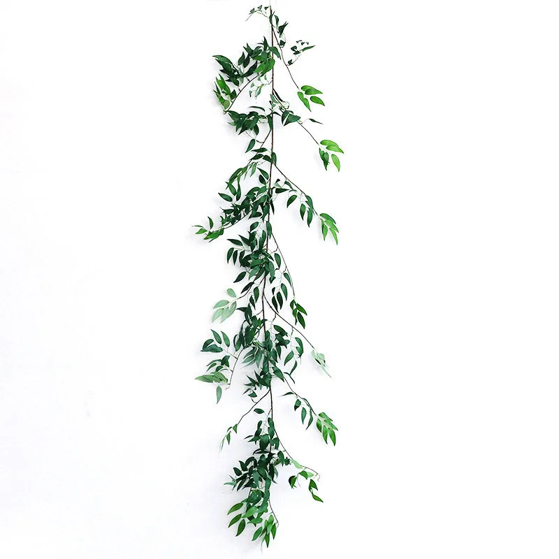 3 Artificial Ivy Leaf Eucalyptus Leaves Home Decor Wedding Decoration Plants Plastic Green Long Vine Fake Foliage Handmade 180cm - Цвет: 3