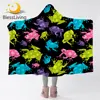 Blessliving Frog Hooded Blanket for Kid Cartoon Animal With Spot Sherpa Fleece Blanket Colorful Wearable Throw Blanket Bedding 1