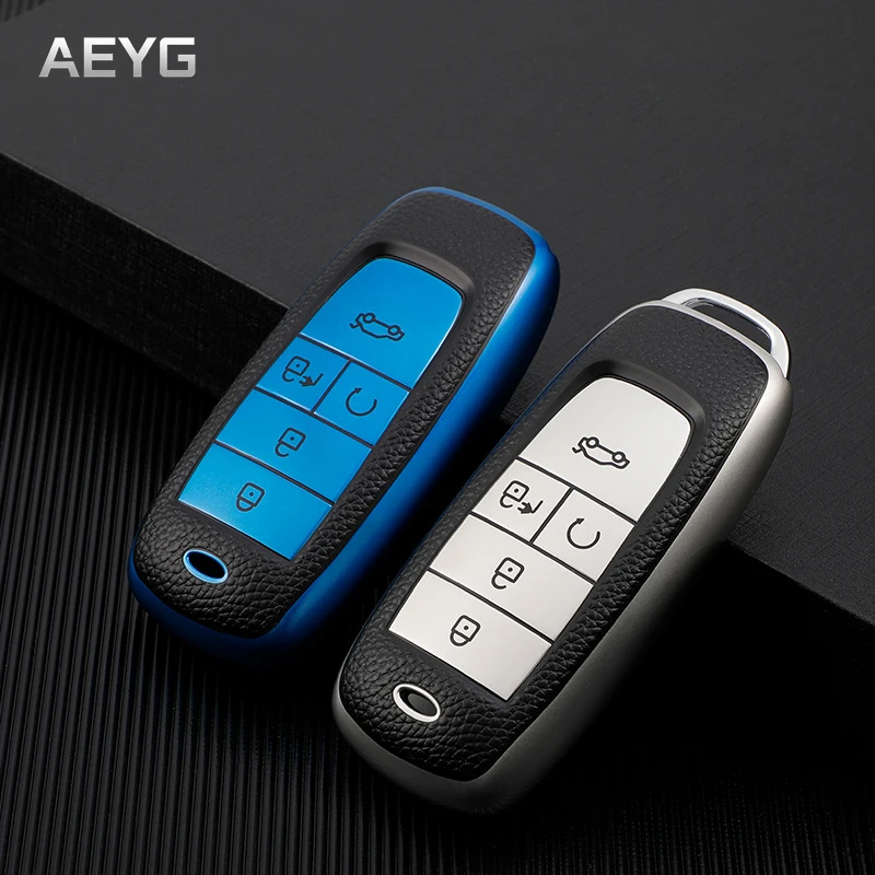 

Кожаный чехол для автомобильного ключа с дистанционным управлением из ТПУ, чехол-брелок для GAC New Energy Trumpchi Aion S V Y LX GS7 GS8 GM8 GS5 GA6 GM6, аксессуары