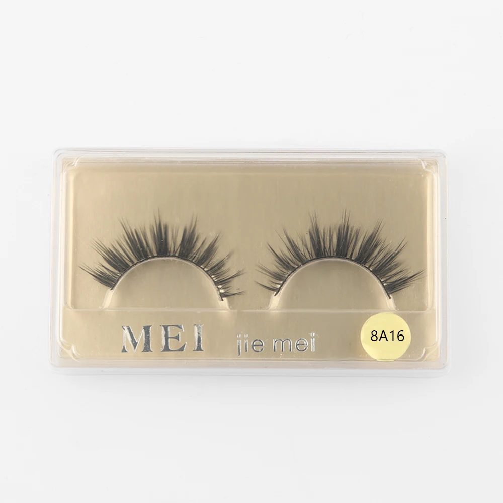 1Pair LADYLUNA 1/10Pair Handmade Mixed Wispy Fluffy Natural Thick Long 5D Mink Real Hair False Eyelashes Extension Beauty Makeup Kit - Цвет: 1Pair