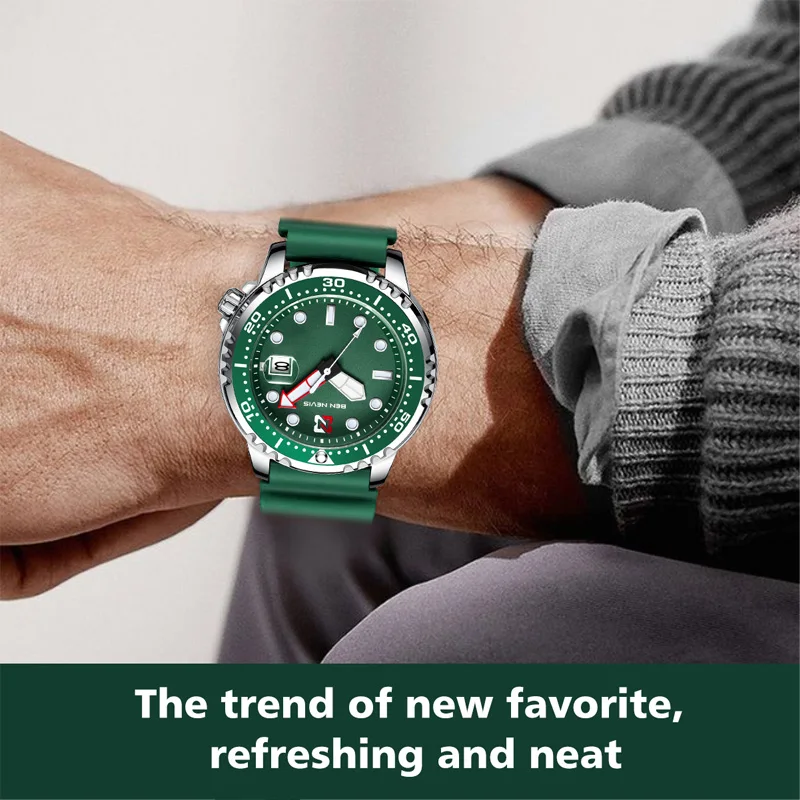 Часы мужские кварцевые водонепроницаемые с автоматической индикацией даты |