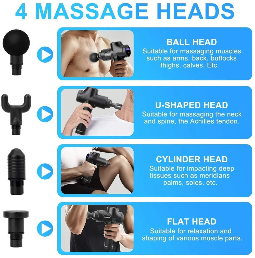 Профессиональный Массажный пистолет для глубокого мышечного массажа