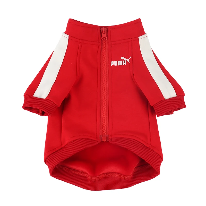

Dog Warm Clothes Winter Plus Velvet Pet Sports Clothing For Small Medium Dogs Cats Zipper Leisure Sweater Coat For French Bulld