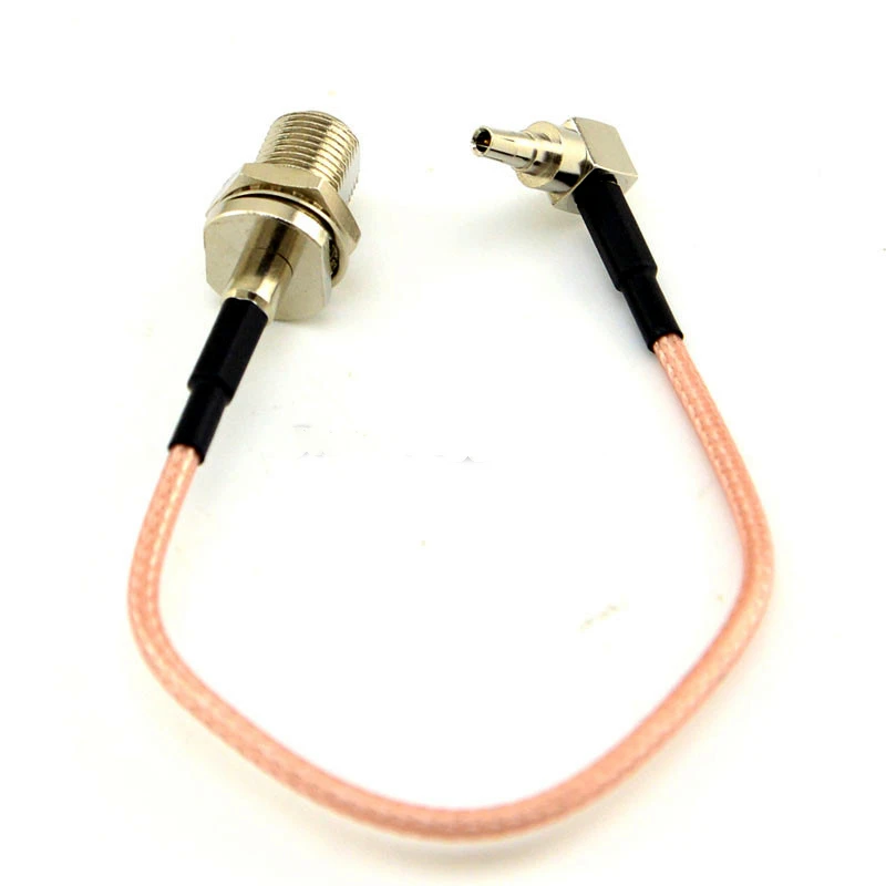 10pcs RF adapter  RF connector  F to CRC9 Cable F Female to CRC9 Right angle RG316 Pigtail 15cm /50CMCable for antenna   booster