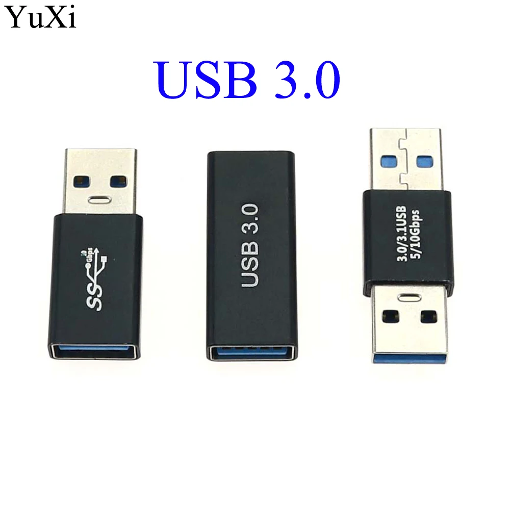 

YuXi USB 3.0 Coupler Female to Female to male Adapter Gold-Plated Super Speed USB 3.0 Coupler Extender Connection Converter