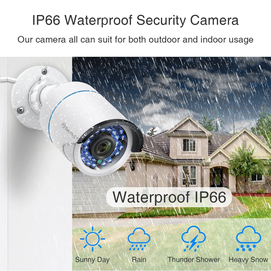 Techage 8CH 1080P POE NVR Системы IP Камера 2MP аудио запись звука CCTV видеонаблюдение комплект