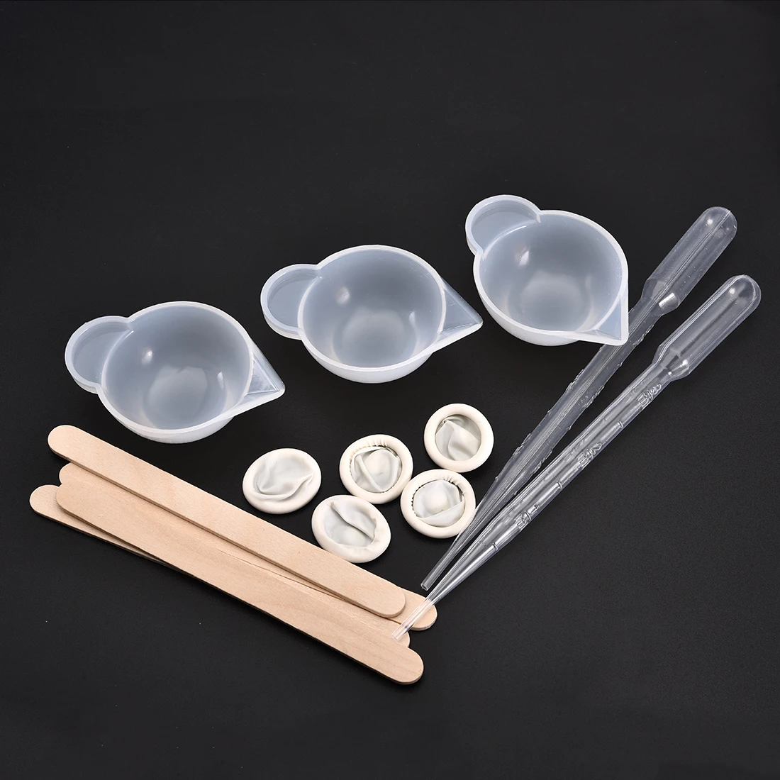 62 шт силиконовые формы для литья смолы, набор инструментов, капельница, деревянные палочки 100/250 мл, эпоксидные стаканчики для самостоятельного изготовления ювелирных изделий