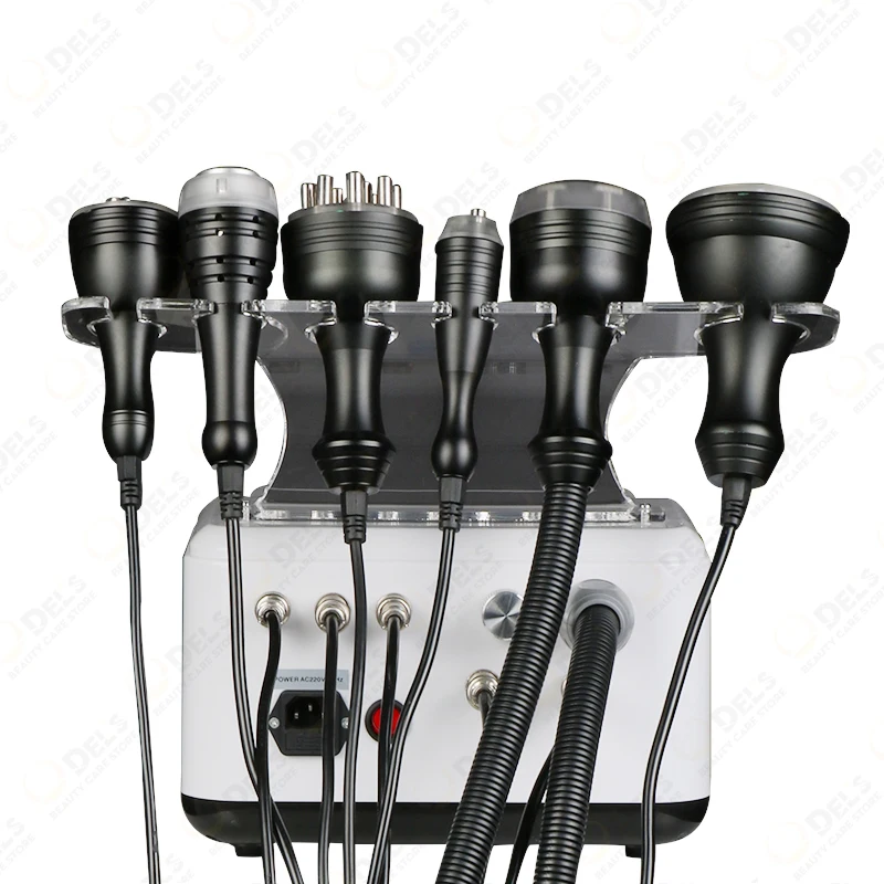 

New 2021 MIni Multifunction 6 in 1 Ultrasonic Massage Gel 40K Cavitation Body Slimming Machine For Home Beauty Salon Spa Use