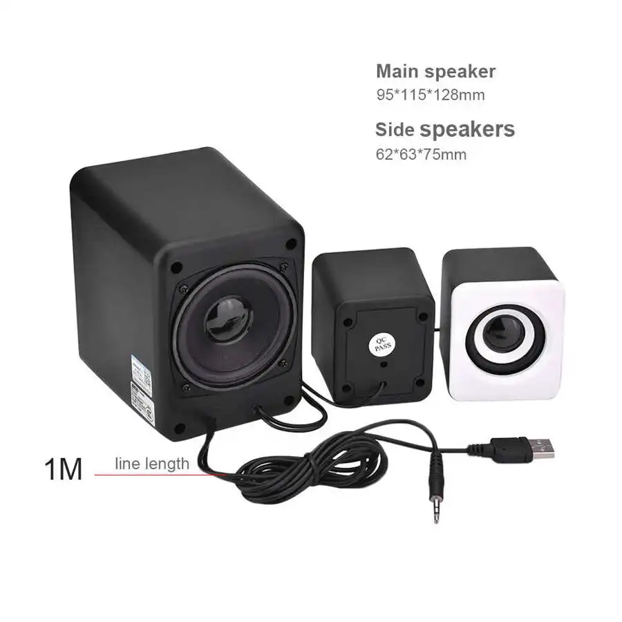 Комбинированные мини колонки SADA с USB 2 1 проводные компьютерные басовый