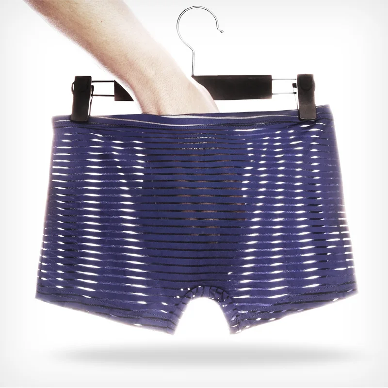 Трусы боксеры мужские сетчатые легкие дышащие бесшовные полупрозрачное нижнее